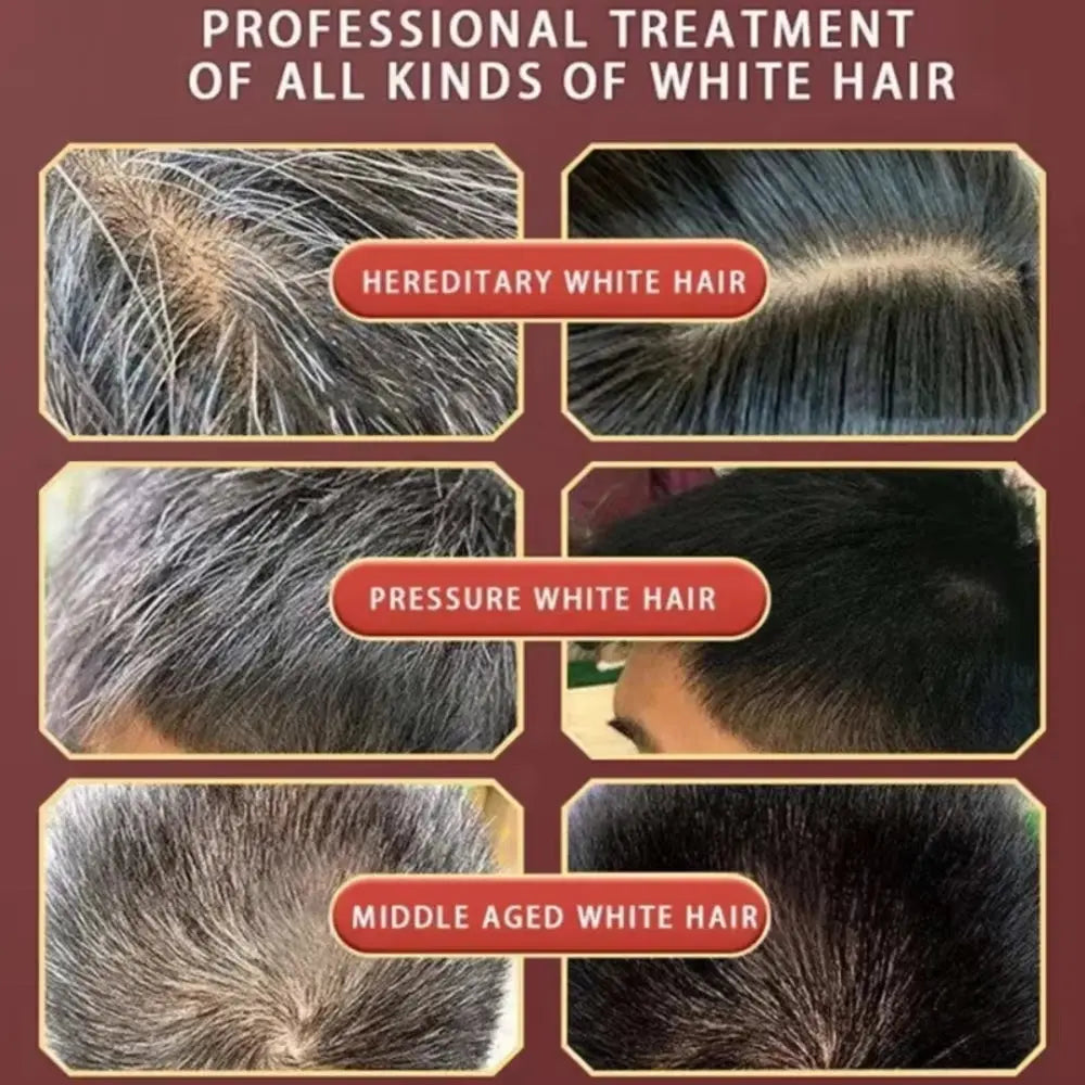 Natural Herbal Hair Dye Shampoo - Rapid 5-Minute Color Transformation, Gentle Formula for Gray Hair Restoration, Ideal for All Genders