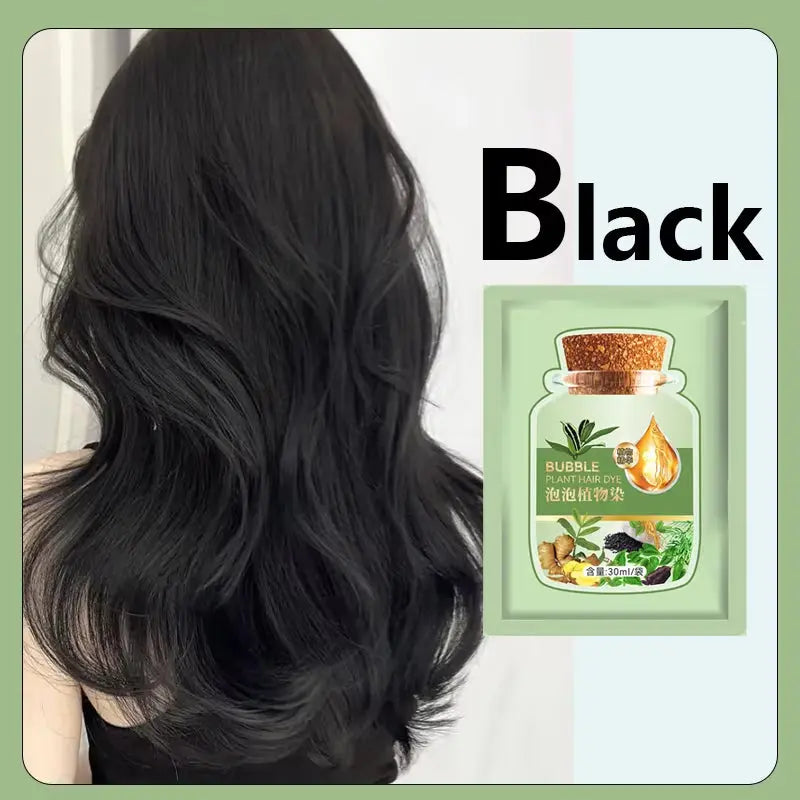 Natural Herbal Hair Dye Shampoo - Rapid 5-Minute Color Transformation, Gentle Formula for Gray Hair Restoration, Ideal for All Genders