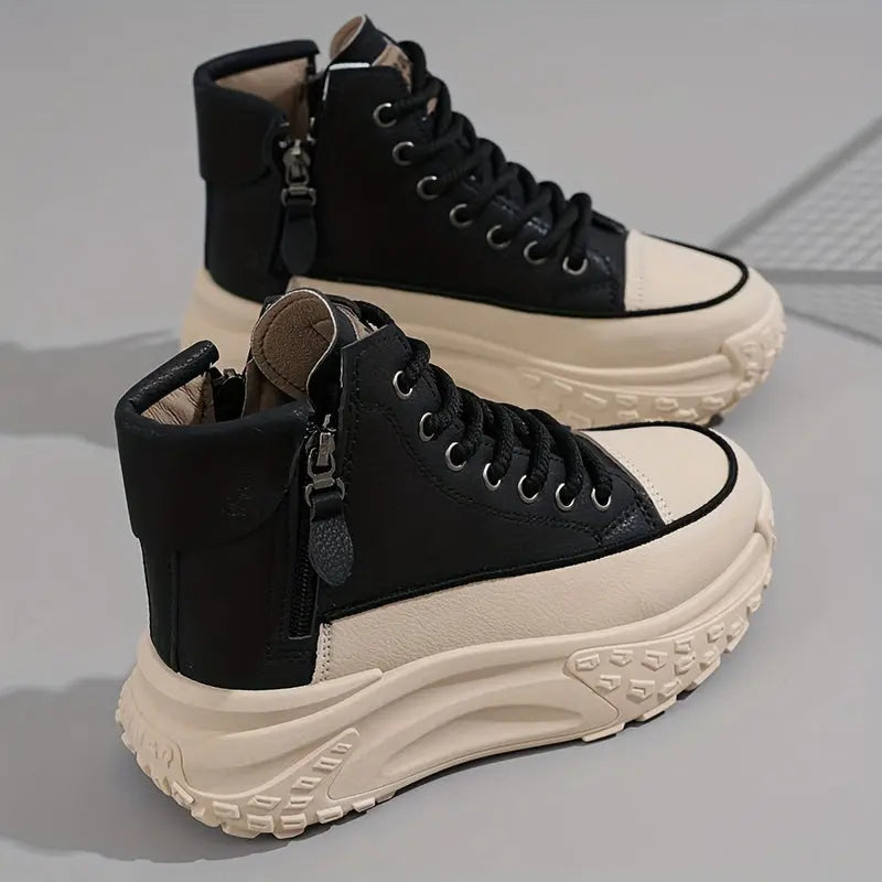 Stylish, Women's Fashion High-Top Sneakers, Casual Non-Slip Wear-Resistant Comfortable Shoes NNOS