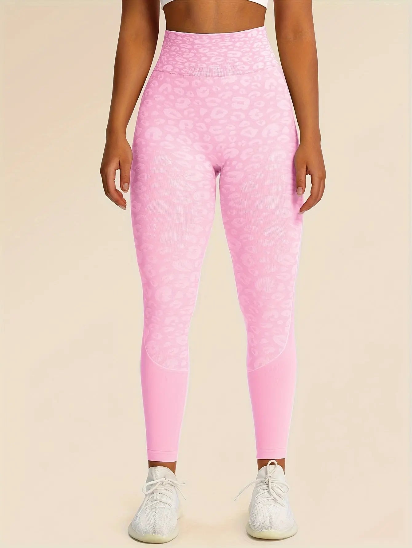 Women’s High-Waist Leopard Yoga Leggings – Seamless Quick-Dry Stretch Pants NNOS