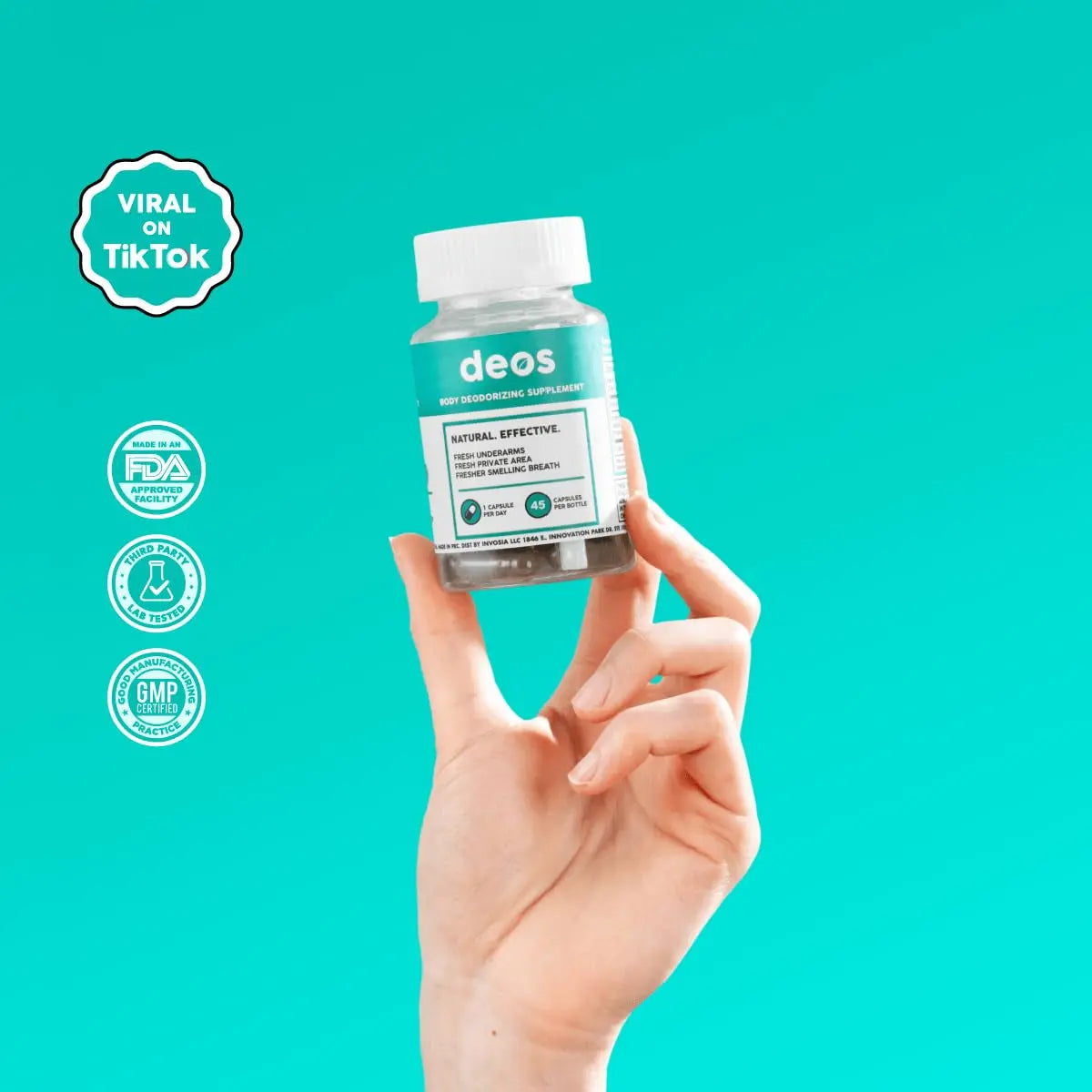 Internal Deodorant Supplement – Comprehensive Body Deodorizer for Gut Health, Skin Health, Detoxification, and Digestive Support – Natural Chlorophyll Capsules for Overall Freshness | 30 Capsules