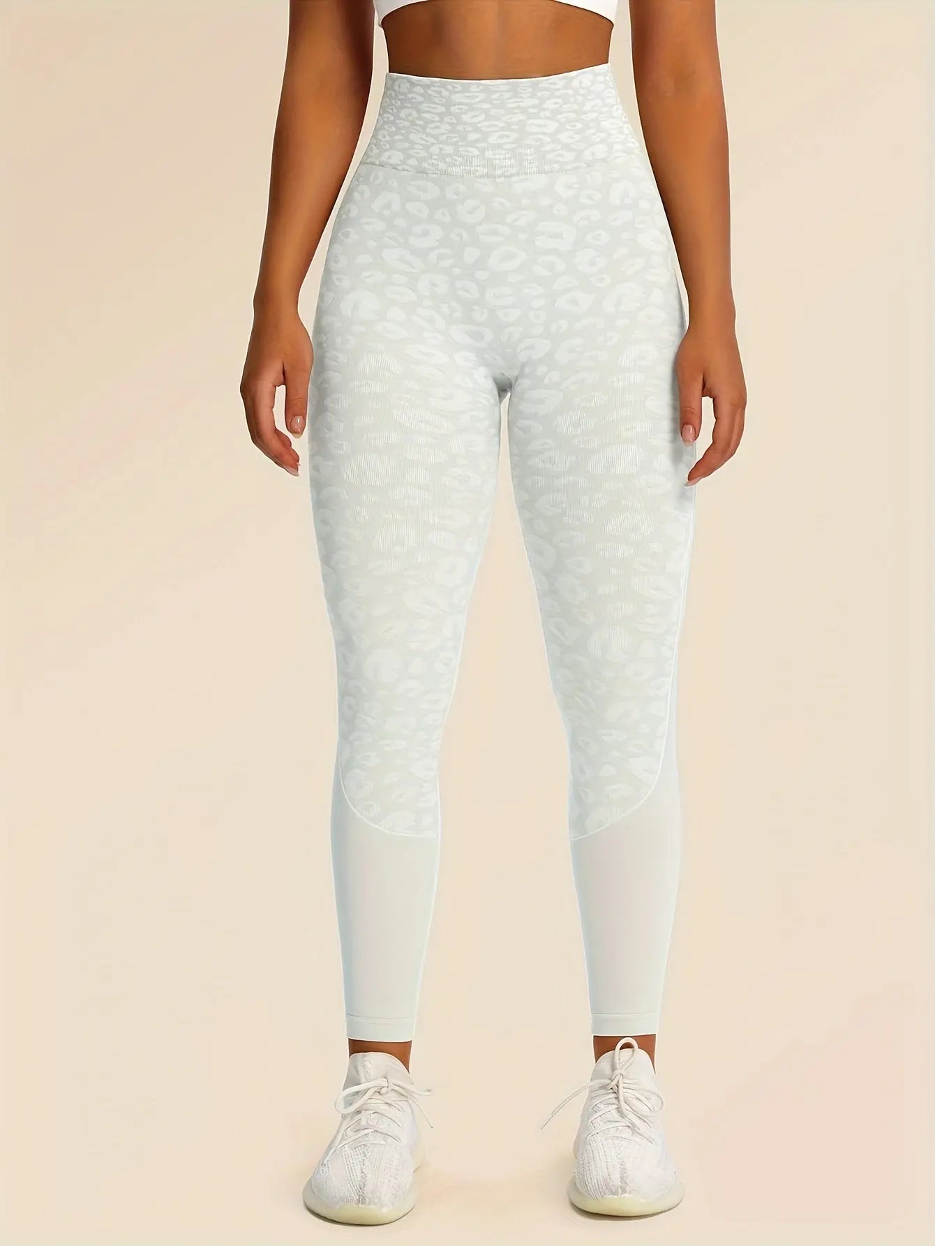 Women’s High-Waist Leopard Yoga Leggings – Seamless Quick-Dry Stretch Pants NNOS
