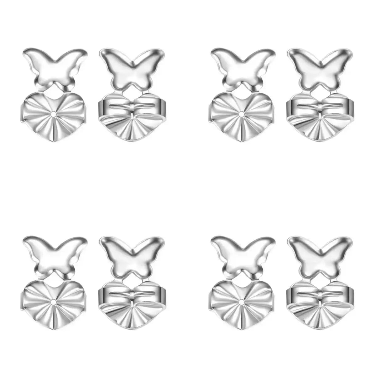 Adjustable Love Heart Stud Earring Lifts for Enhanced Ear Lobe Support and Ornament Display