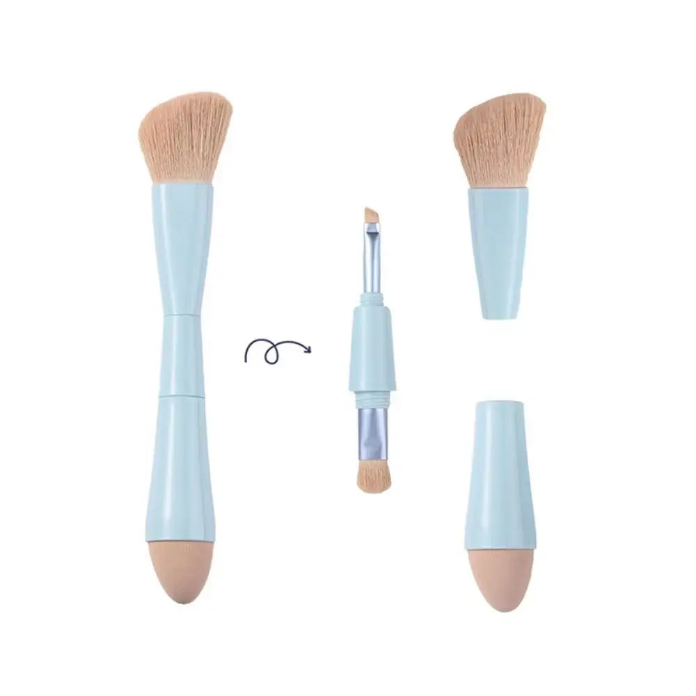 Travel Light with Our 4-in-1 Makeup Brush Set: Perfect for Highlighting, Eyeshadow, and Blush! ✈️💄✨ product image