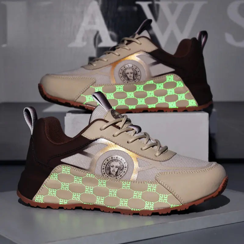 Fashion Sneakers – Breathable Running Shoes with Reflective Accents & Comfort NNOS