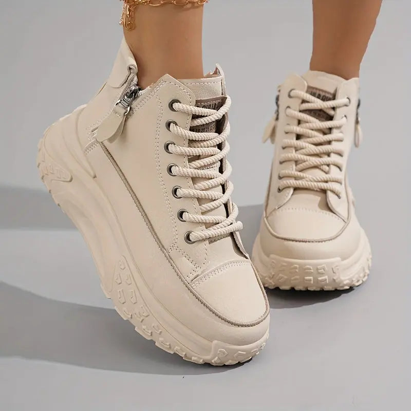 Stylish, Women's Fashion High-Top Sneakers, Casual Non-Slip Wear-Resistant Comfortable Shoes NNOS