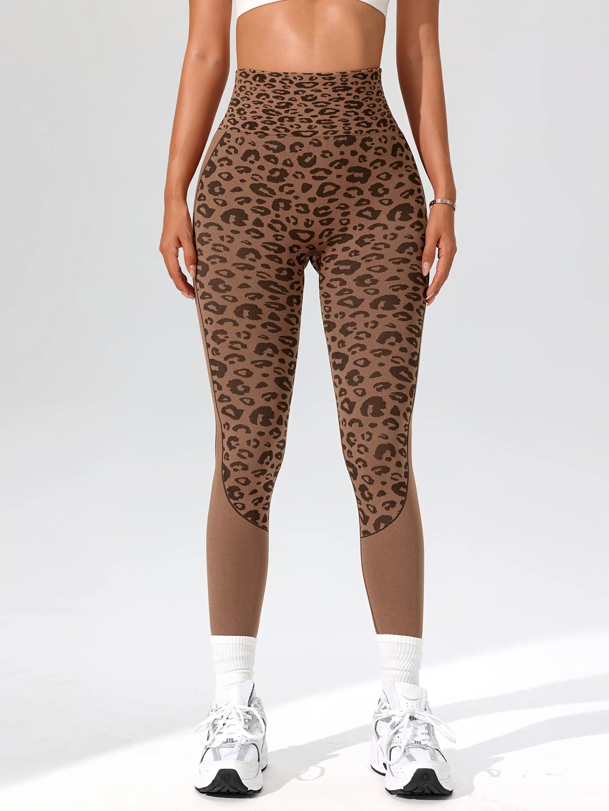 Women’s High-Waist Leopard Yoga Leggings – Seamless Quick-Dry Stretch Pants NNOS