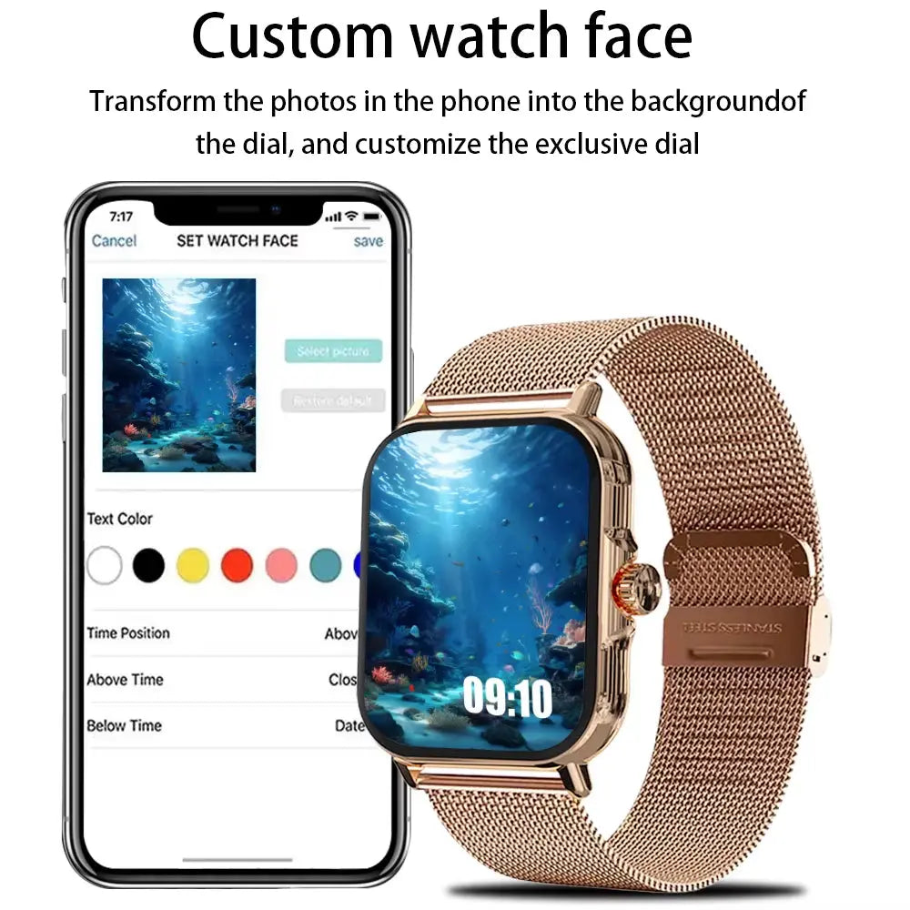 2024 Smart Watch for Men and Women - Advanced Touch Screen Fitness Tracker with Bluetooth Calling Capability
