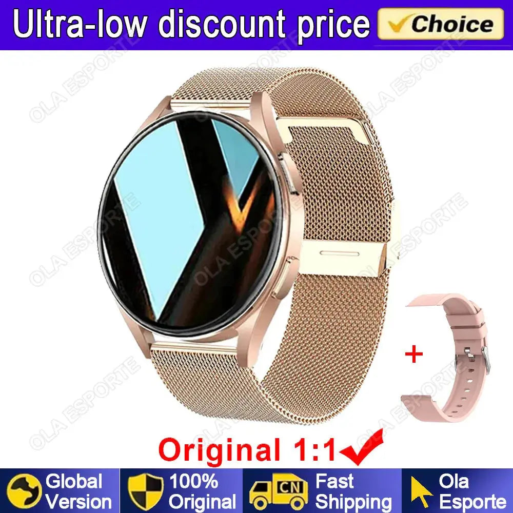 Smart Watch 6 Pro - Bluetooth Calling, Heart Rate Monitor & Custom Dials for Men & Women