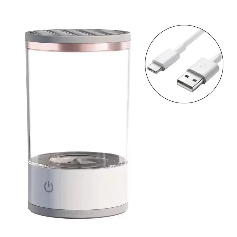 Portable USB Electric Makeup Brush Cleaner and Drying Rack - 3-in-1 Quick Cleaning Tool product image
