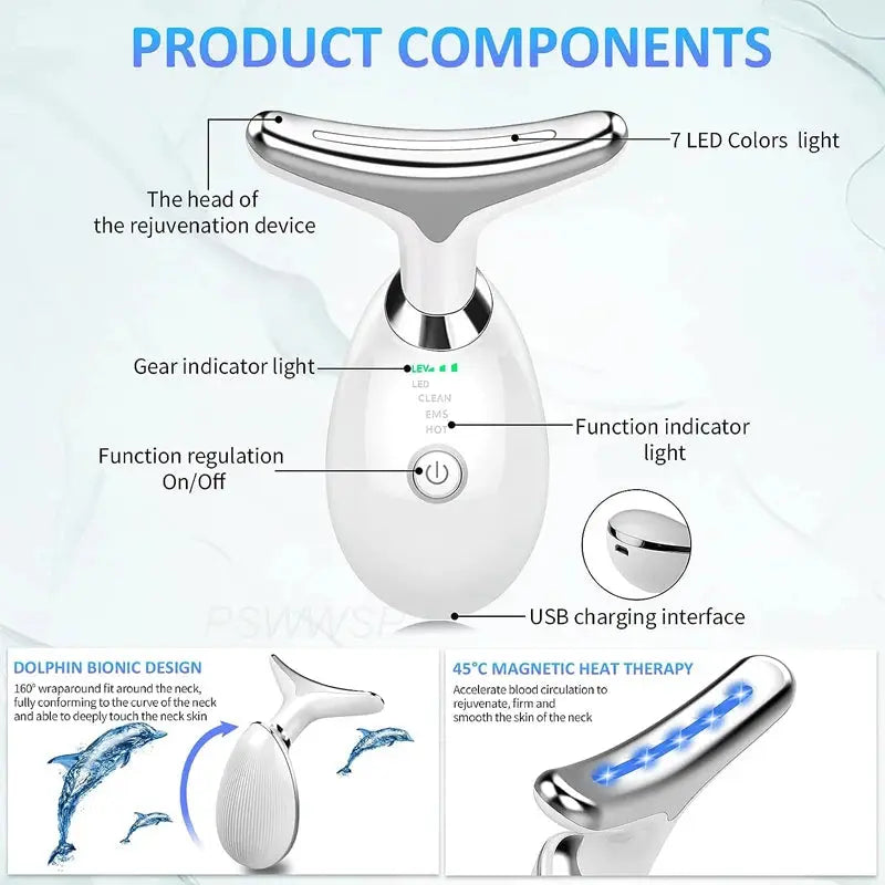 Facial and Neck Lifting Massager for Skin Tightening and Care