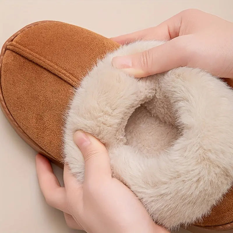 Unisex Winter Slippers – Cozy Fleece-Lined Indoor/Outdoor Plush House Shoes NNOS