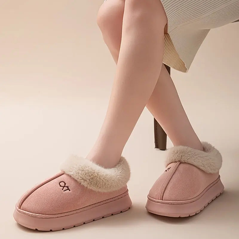 Unisex Winter Slippers – Cozy Fleece-Lined Indoor/Outdoor Plush House Shoes NNOS