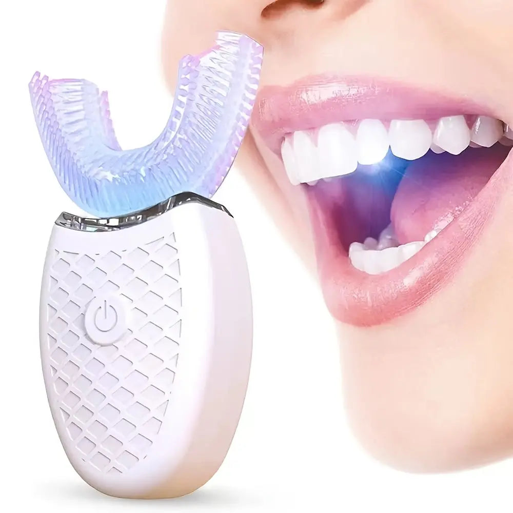 U-Shaped Electric Toothbrush 360° Cleaning Silicone Brush USB Rechargeable NNOS