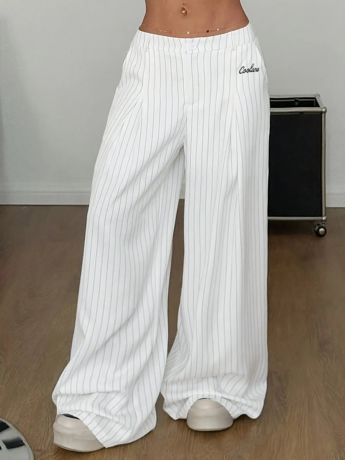 Women’s Wide-Leg Pants – Loose Fit Office Trousers for Casual & Formal Wear NNOS