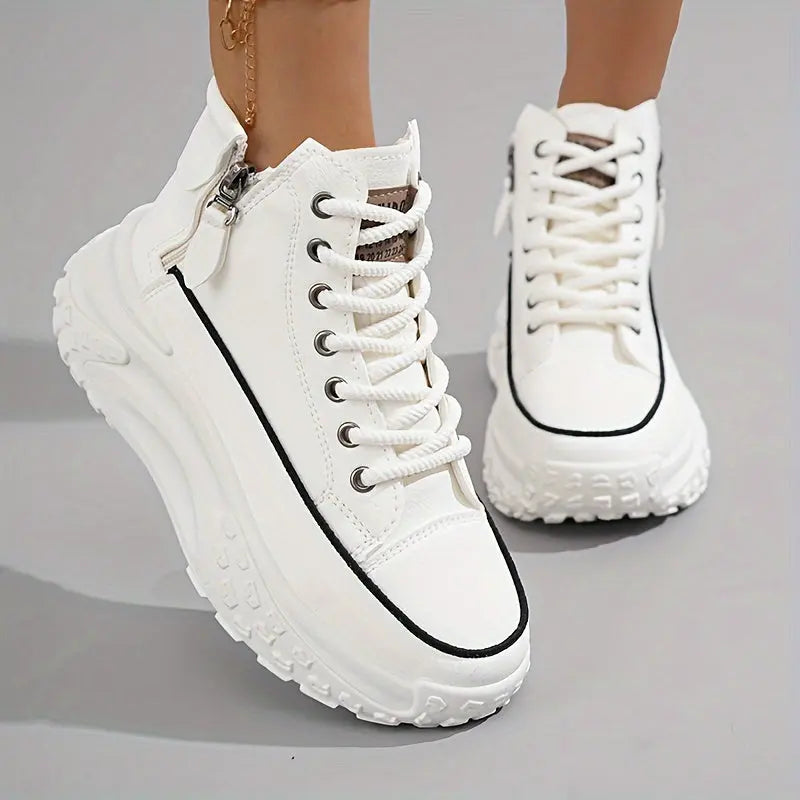 Stylish, Women's Fashion High-Top Sneakers, Casual Non-Slip Wear-Resistant Comfortable Shoes NNOS