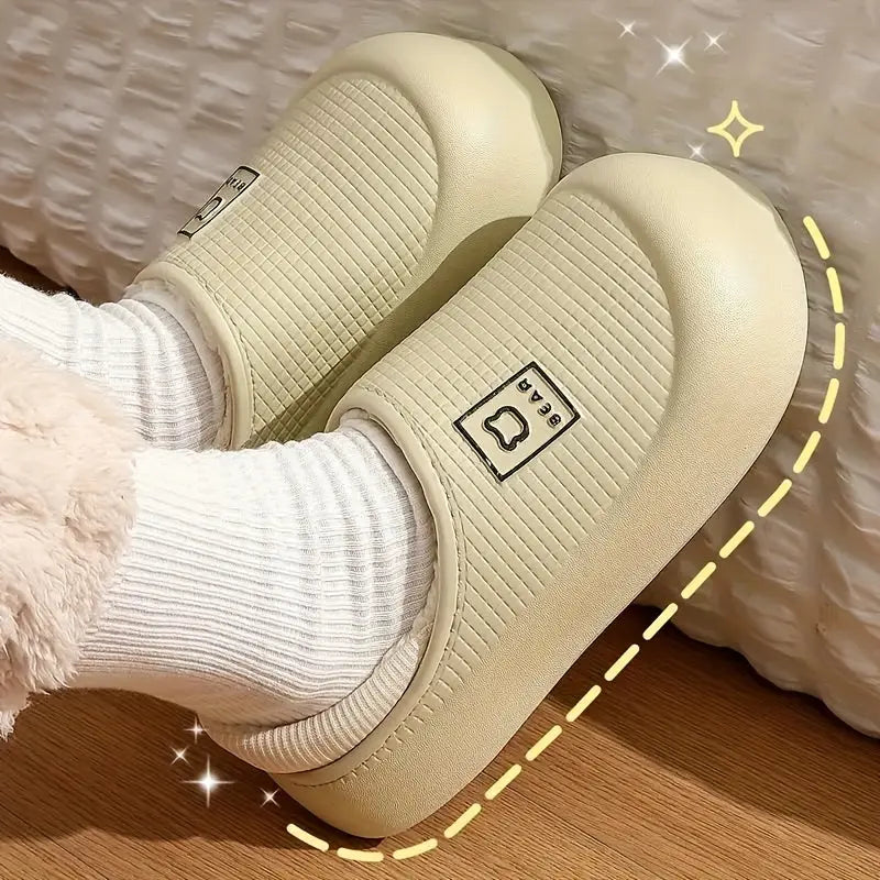 Women’s Slip-On House Slippers – Cozy Indoor/Outdoor Shoes with Non-Slip Sole NNOS