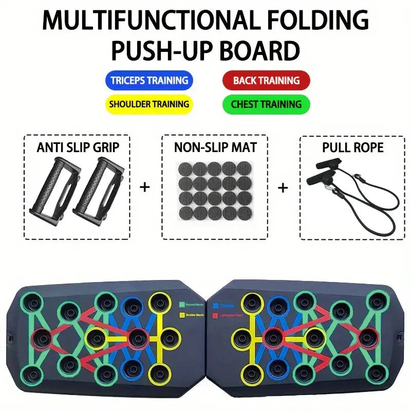 Foldable Push-Up Board: Full-Body Workout Anywhere NNOS