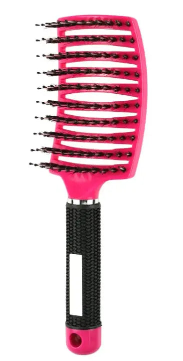 Curved Bristle Massage Comb – Multifunctional Styling for Curly Hair NNOS