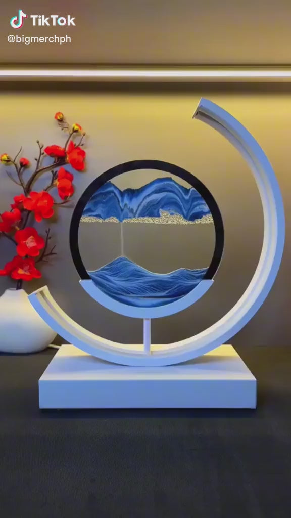 Sand Art Table Lamp – Mesmerizing Moving Sand Light for Home Decor