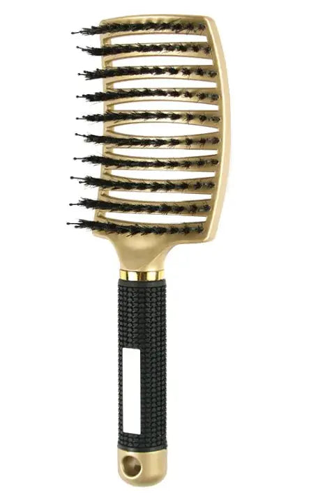 Curved Bristle Massage Comb – Multifunctional Styling for Curly Hair NNOS
