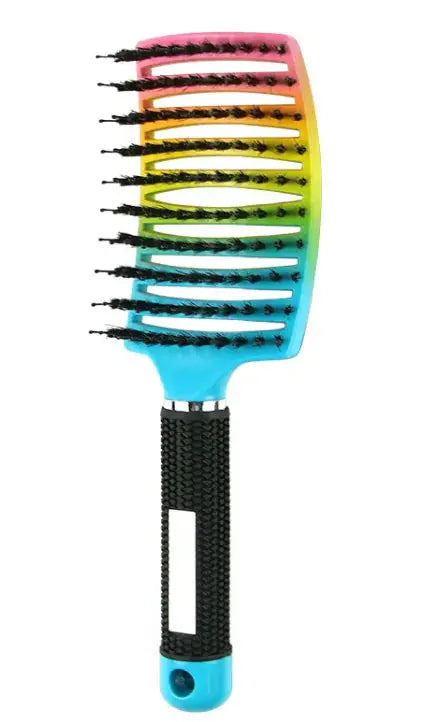 Curved Bristle Massage Comb – Multifunctional Styling for Curly Hair NNOS